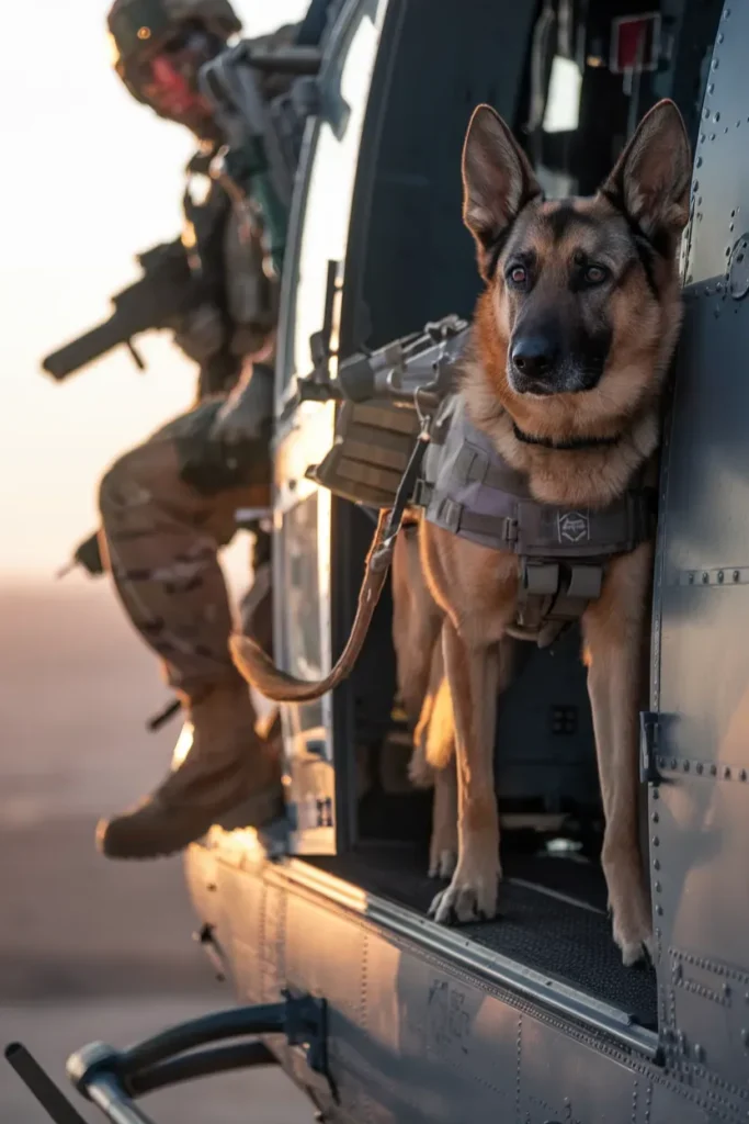 24+ Images of Dogs Who Stand Tall for Their Soldier Companions