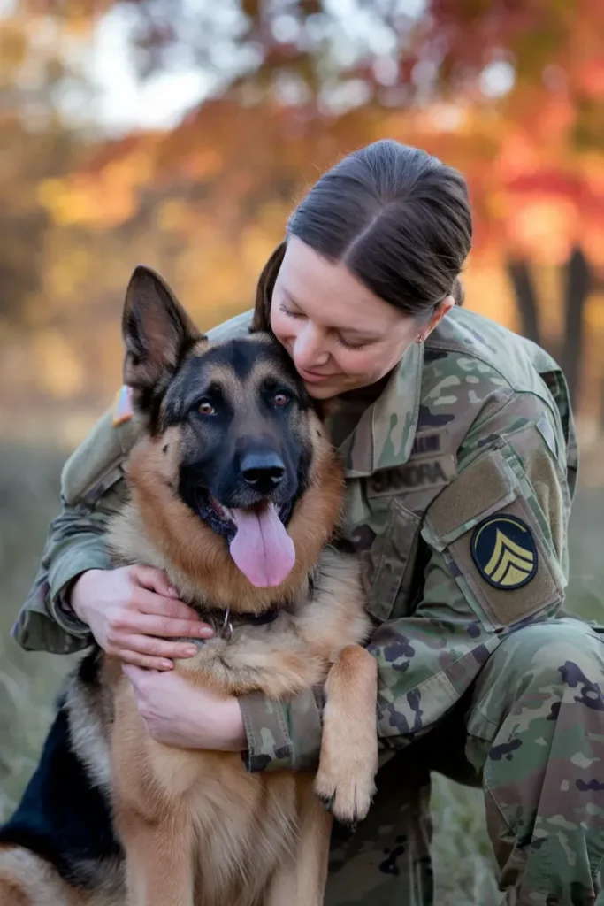 24+ Images of Dogs Who Stand Tall for Their Soldier Companions