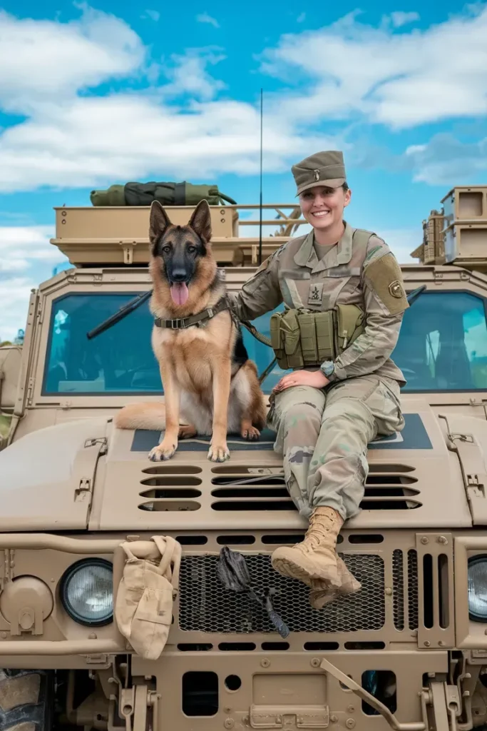 24+ Images of Dogs Who Stand Tall for Their Soldier Companions