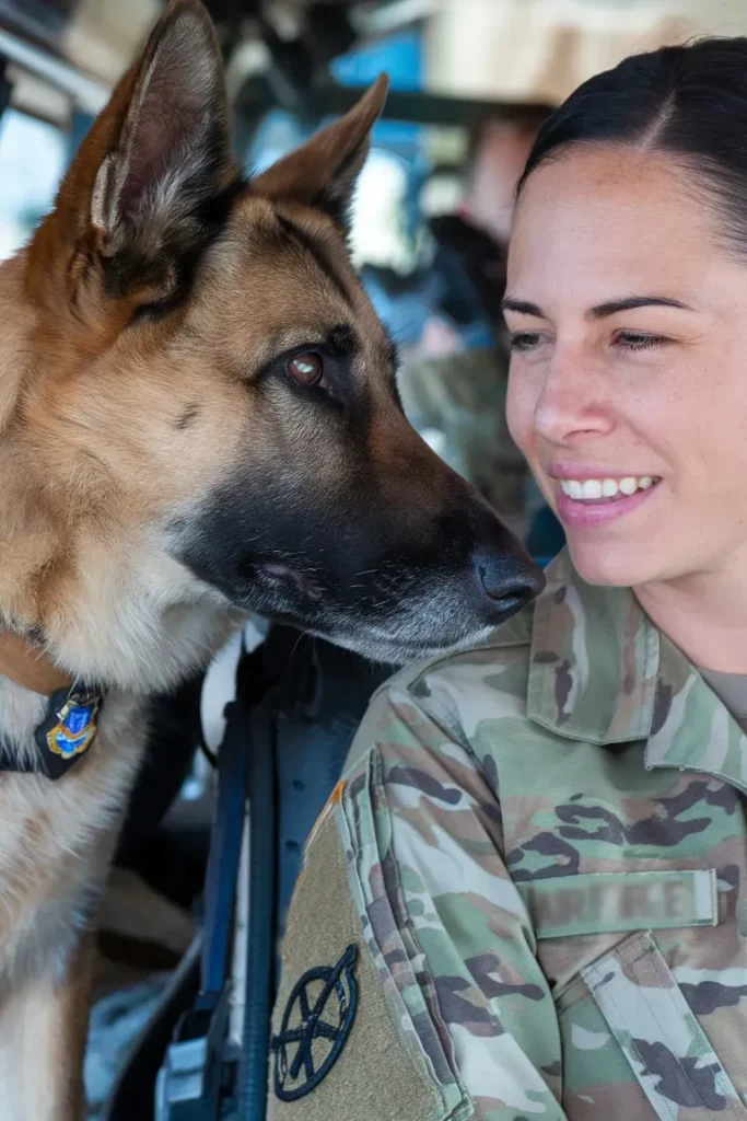 24+ Images of Dogs Who Stand Tall for Their Soldier Companions