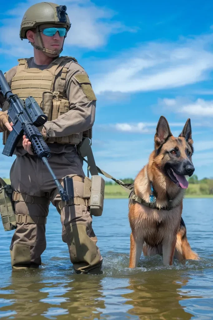 24+ Images of Dogs Who Stand Tall for Their Soldier Companions