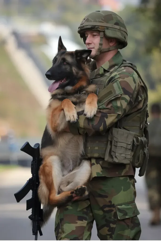 30+ Heartwarming Images of the Unbreakable Bond Between a Soldier and His Dog