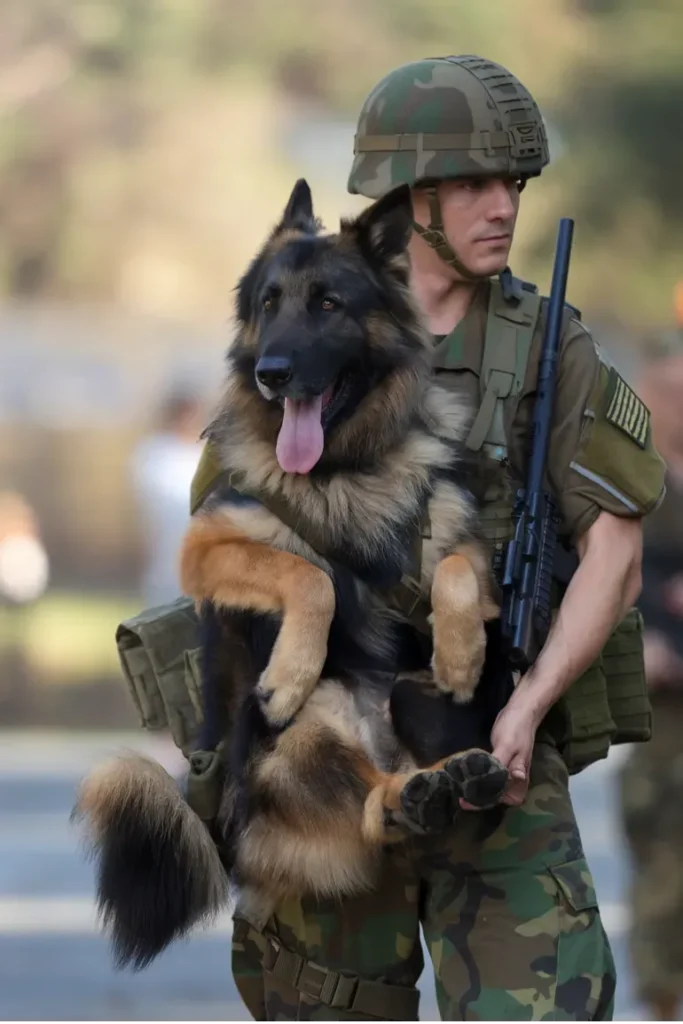 30+ Heartwarming Images of the Unbreakable Bond Between a Soldier and His Dog