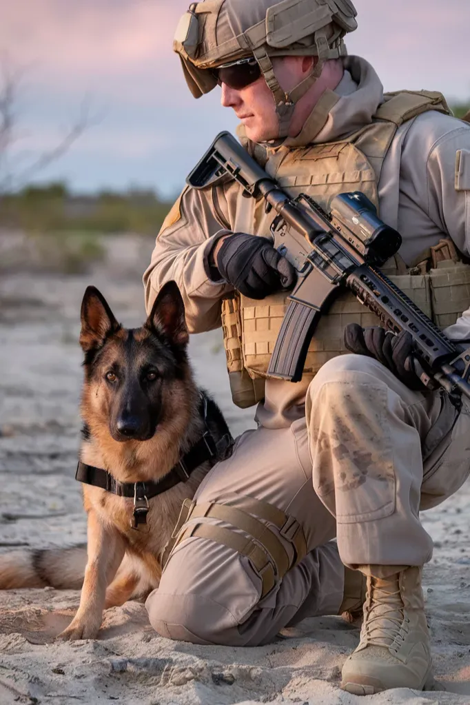 30+ Heartwarming Images of the Unbreakable Bond Between a Soldier and His Dog