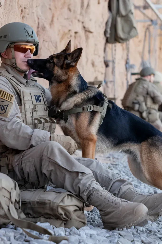 30+ Heartwarming Images of the Unbreakable Bond Between a Soldier and His Dog