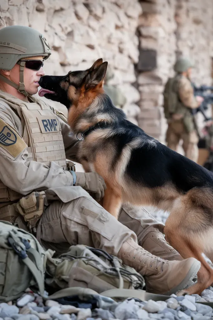 30+ Heartwarming Images of the Unbreakable Bond Between a Soldier and His Dog